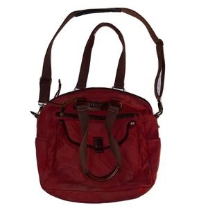 Duluth Trading Co Canvas Business Travel Messenger Laptop Work Tote Bag‎ Red